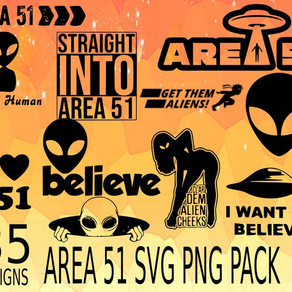 Area 51 SVG PNG Design bundle cricuit design pack area 51, aliens svg png, alien friend, alien ufo, alien raid, 51 raid, storm area 51