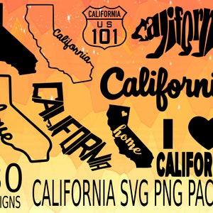 California SVG PNG Design bundle cricuit design pack amoureux de la Californie, ensemble de conception Californie svg png, amour de la Californie, conception de la Californie