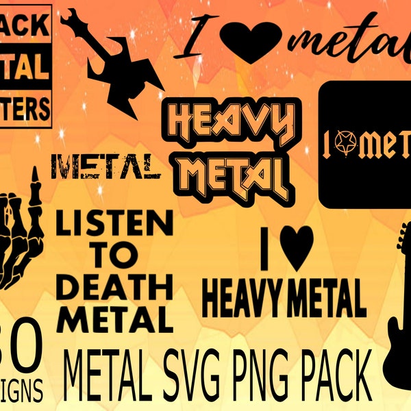 Metal SVG PNG Design bundle cricuit design pack heavy metal svg png, rock music, metal music svg, black metal matters svg, metal music love