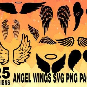 Angel Wings SVG PNG Design bundle cricuit design pack angel wings cricuit vector svg png, wings angel devil wings, wing vector svg pack