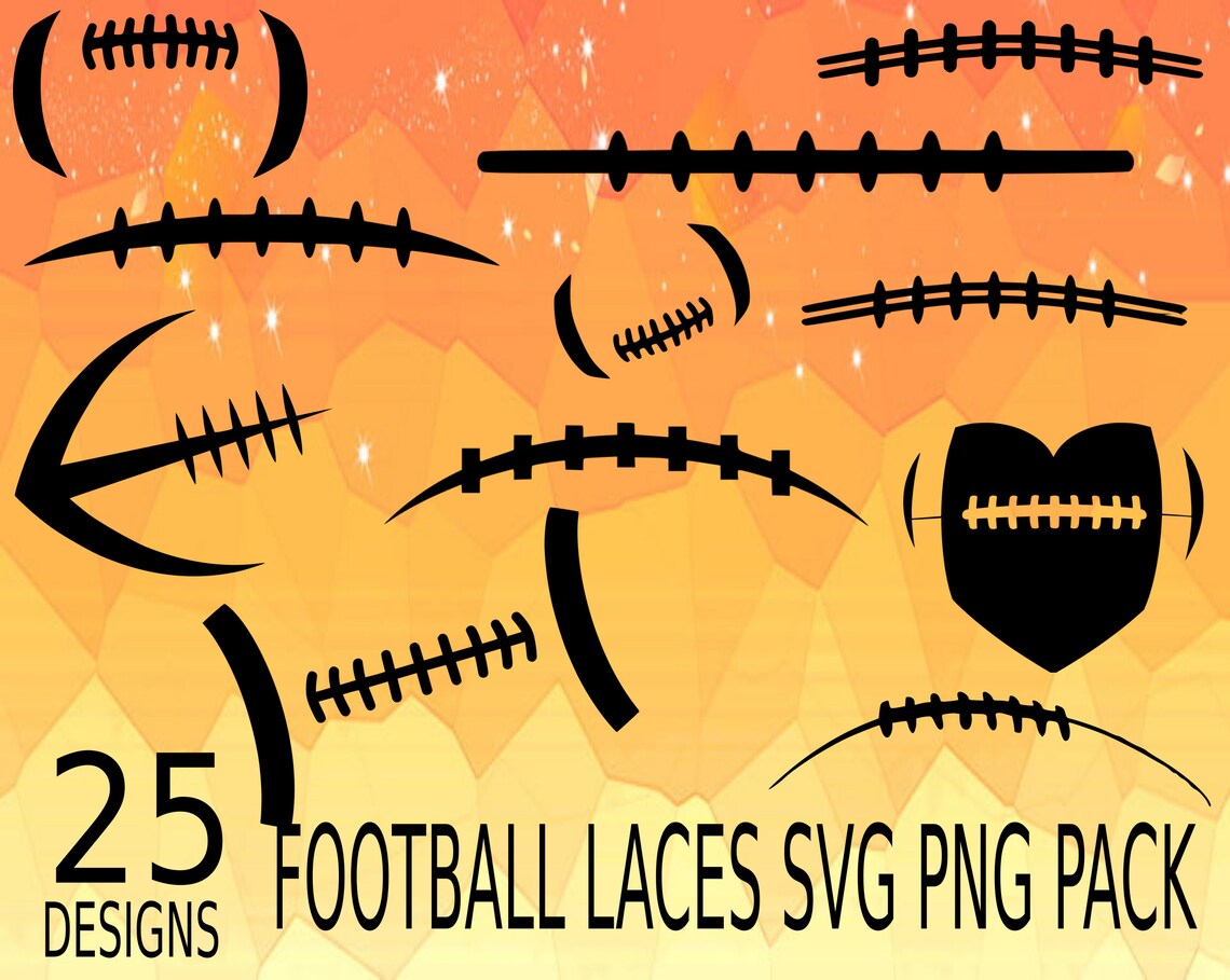 Football Laces Ball Laces SVG PNG Design Bundle Cricuit Design Etsy