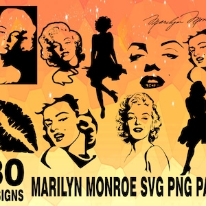 Marilyn Monroe SVG PNG Design bundle stickers design pack cricuit designs, famous actress, monroe marilyn svg clipart