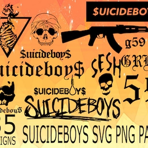 Suicide Boys Calcomanías SVG PNG Diseño paquete cricuit diseño paquete cricuit plantillas svg png, 59 svg, suicide boys artista música svg png vector
