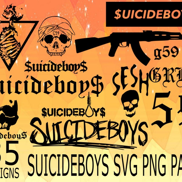 Suicide Boys Decals SVG PNG Design bundle cricuit design pack cricuit stencils svg png, 59 svg, suicide boys artist music svg png vector