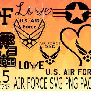 Airforce Cricuit SVG PNG Design bundle cricuit design pack cricuit stencils air force veteran, retired air force svg, air force proud mom