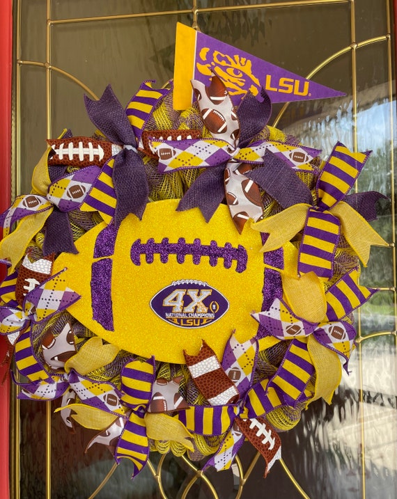 LSU Team Wreath Louisiana State University Wreath LSU Alumni | Etsy