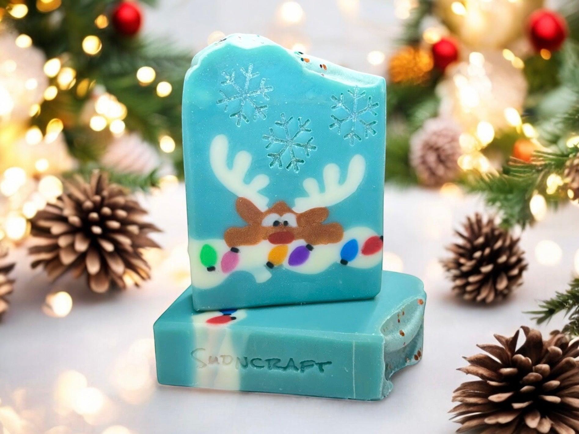 Handcrafted Rudolph Soap | Christmas Reindeer Soap | Holiday Bath and Body Gift