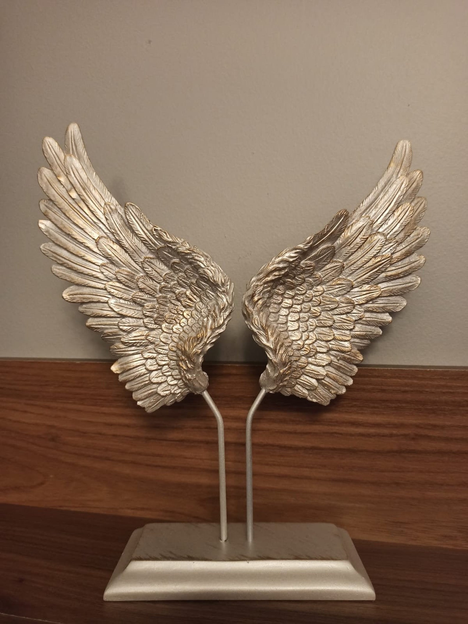 Angel Wings Statue Object Pearl and Gold Color Etsy