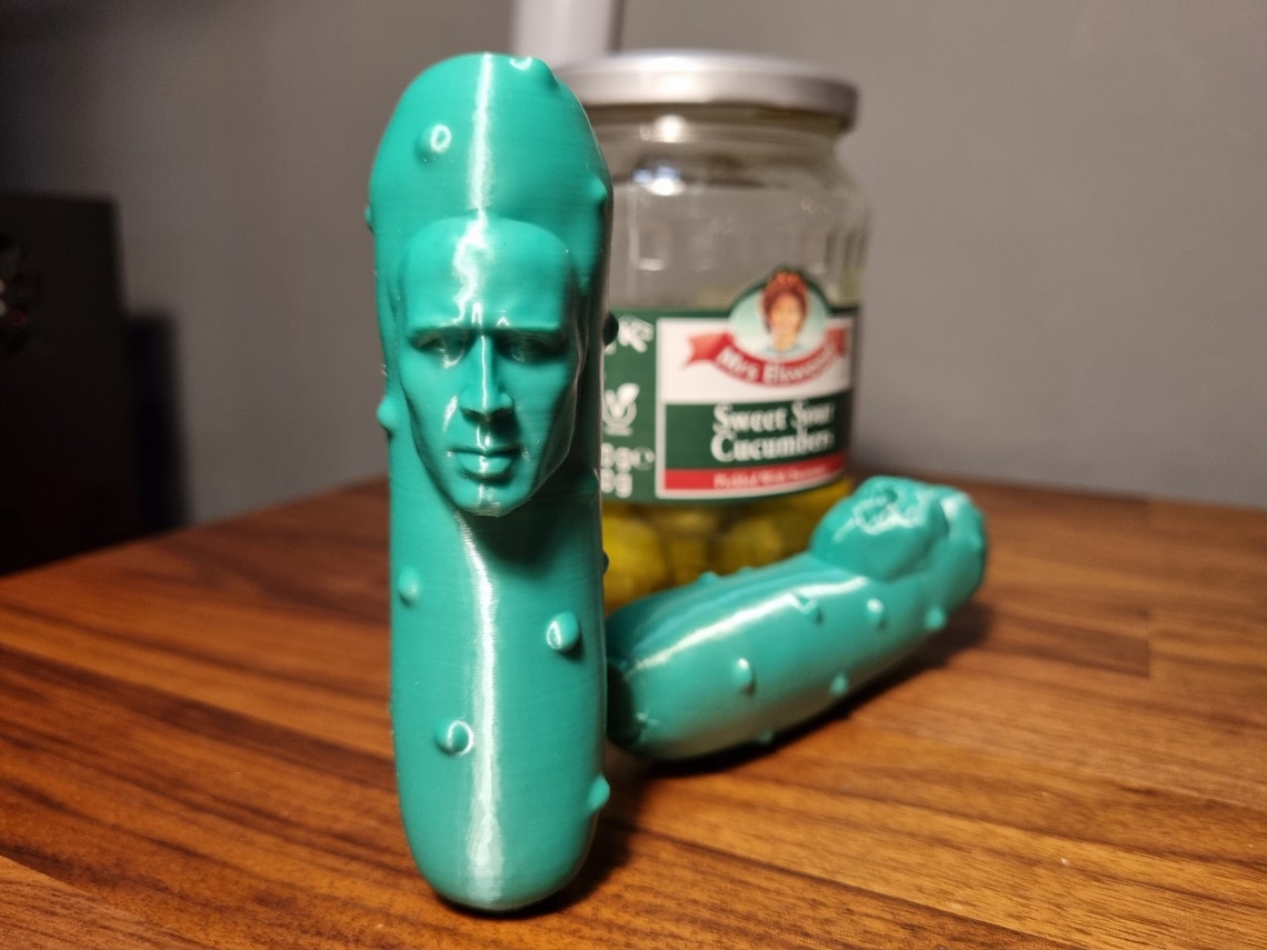 Picolas Cage Pickle Nicolas Cage Nick Cage Meme Cursed Etsy