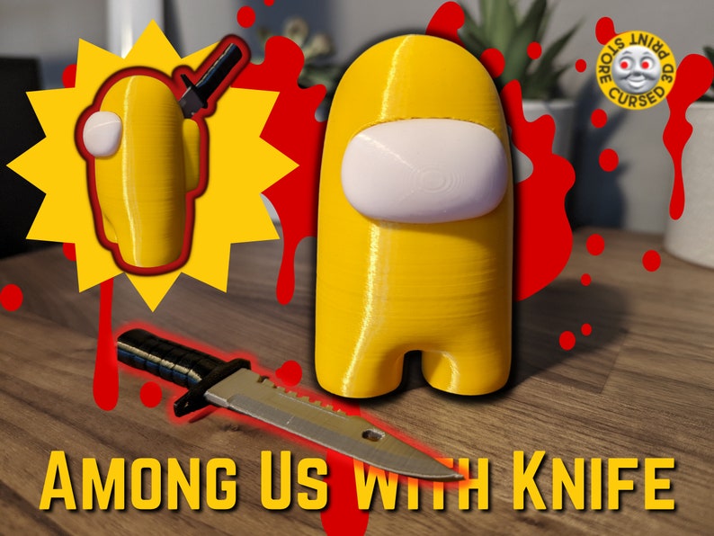 Murdered Among Us Figure With Knife PLASTIC Among Us Meme Etsy Sweden