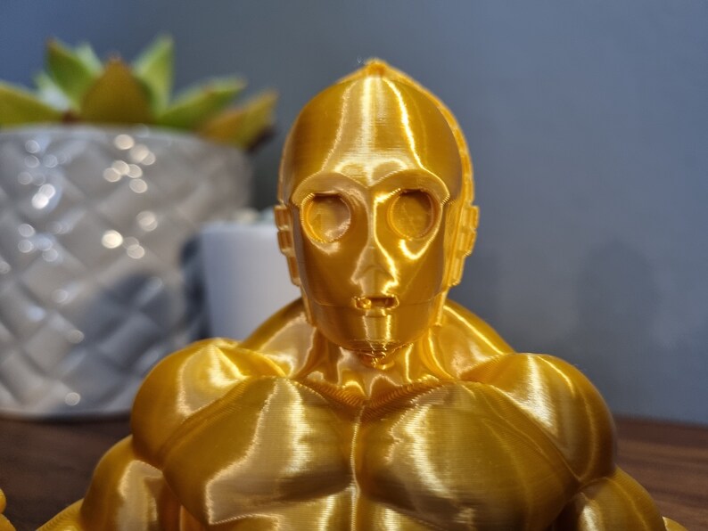 C3p-swole 3D Printed Star Wars Meme Cursed C3PO Meme | Etsy