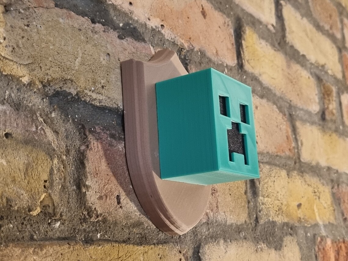 Wall Mountable Minecraft Creeper Head 3D Printed Available Etsy Australia