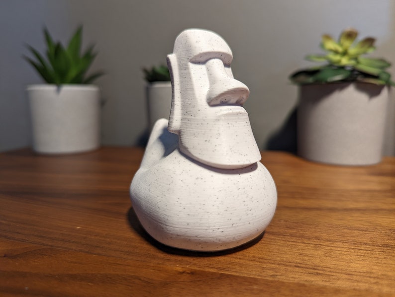 Duckster Island Head Moai Meme Easter Island Head Duck Etsy