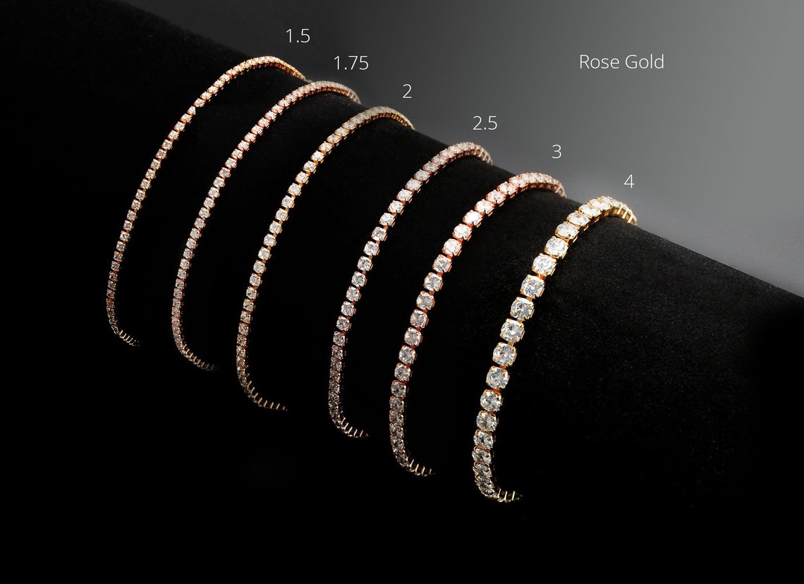 3 Colors & 6 Sizes White Gold Over Yellow Gold Over or Rose Etsy