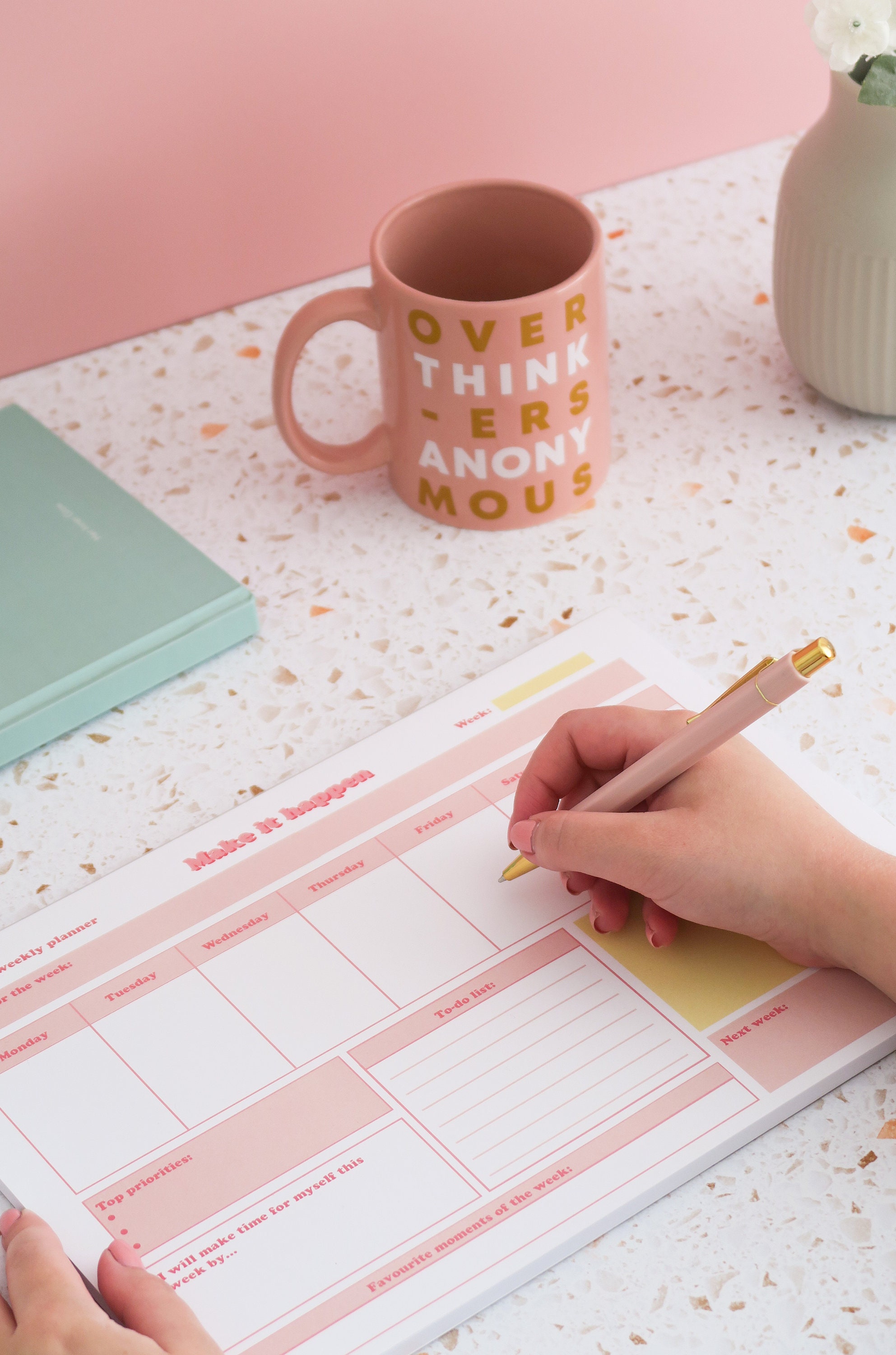 A4 Weekly Planner Pad Desk Pad Planner Etsy UK