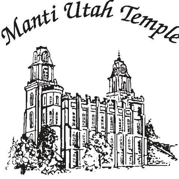 Manti Utah LDS Temple Hankie