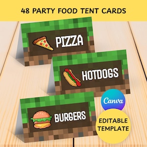 MineCrafter Food Labels Party Bundle