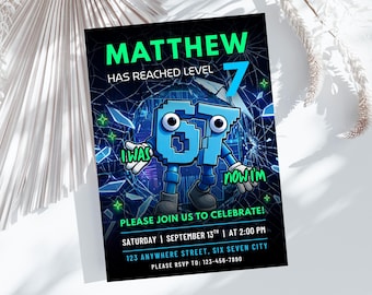 67 Brainrot Birthday Invitation 5x7, Personalized 6 7 Party Invite (Digital Download) PP570