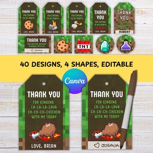 MineCrafter Thank You Cards Party Bundle