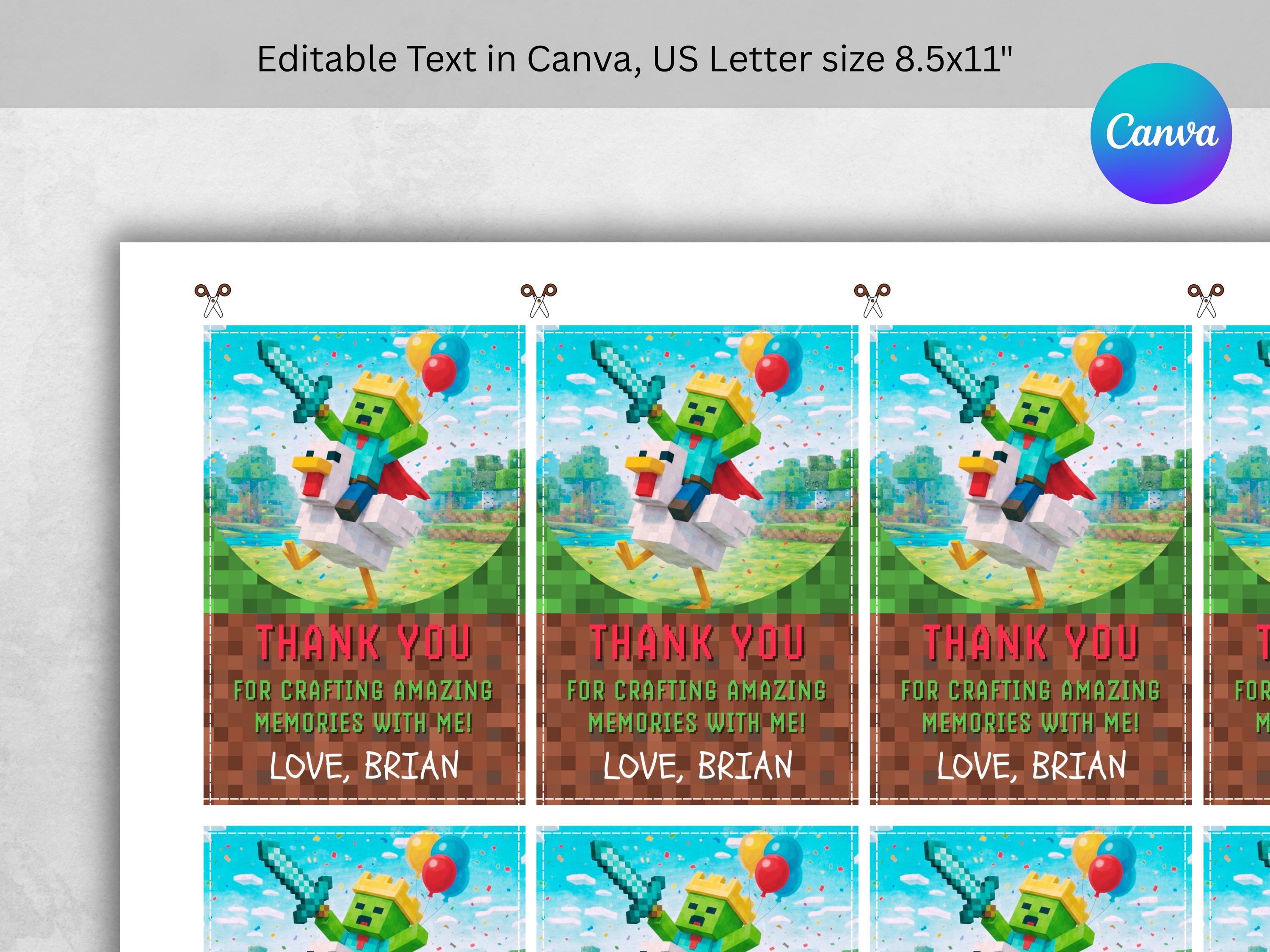 Jocket Tag Line Chicken Jockey Treat Tag, Gift Label, Thank You Tag, Printable Editable ...