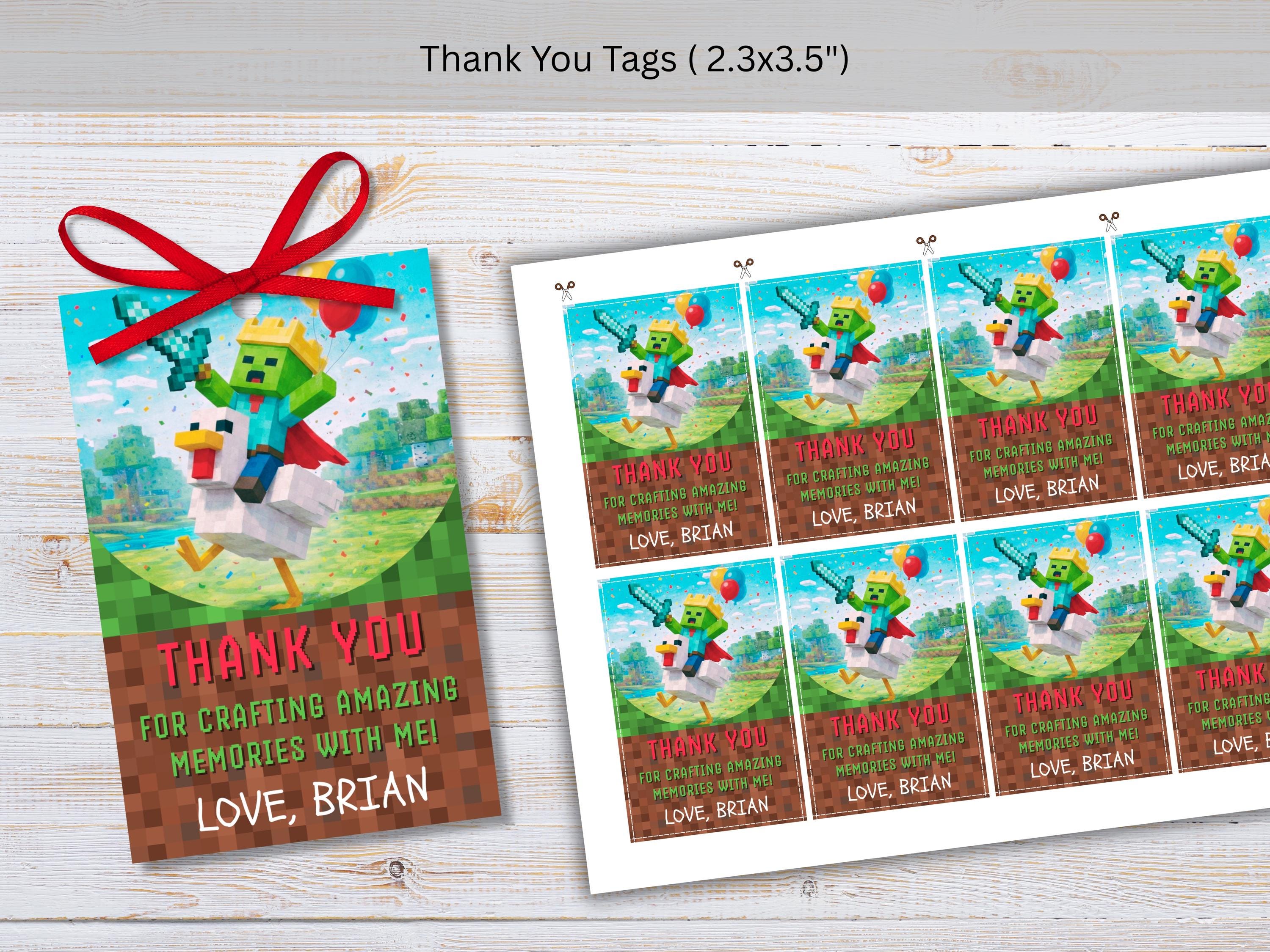 Jocket Tag Line Chicken Jockey Treat Tag, Gift Label, Thank You Tag, Printable Editable ...