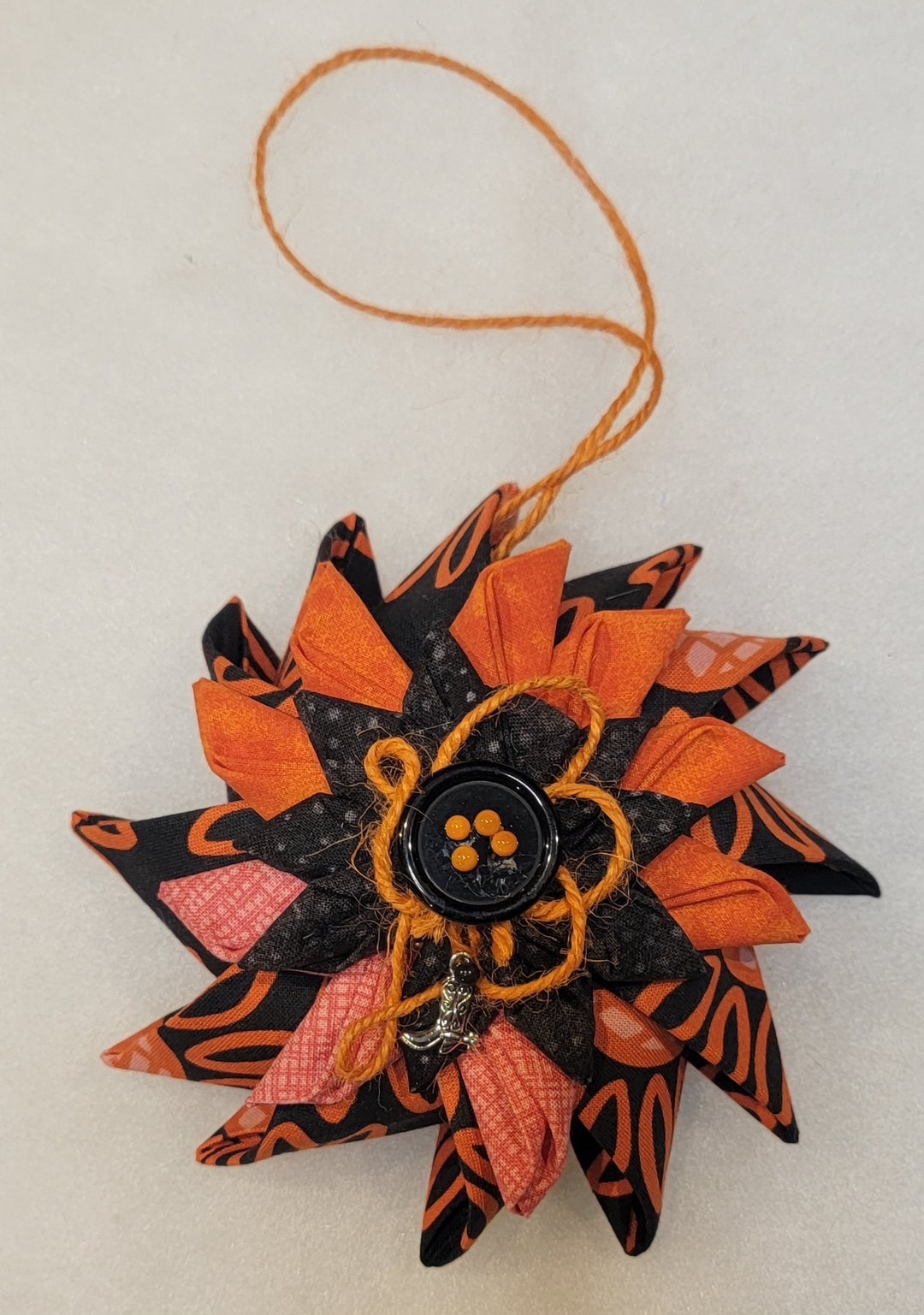 Pink Cross Hatch Halloween Pinwheel Ornament (HAL54) - Etsy