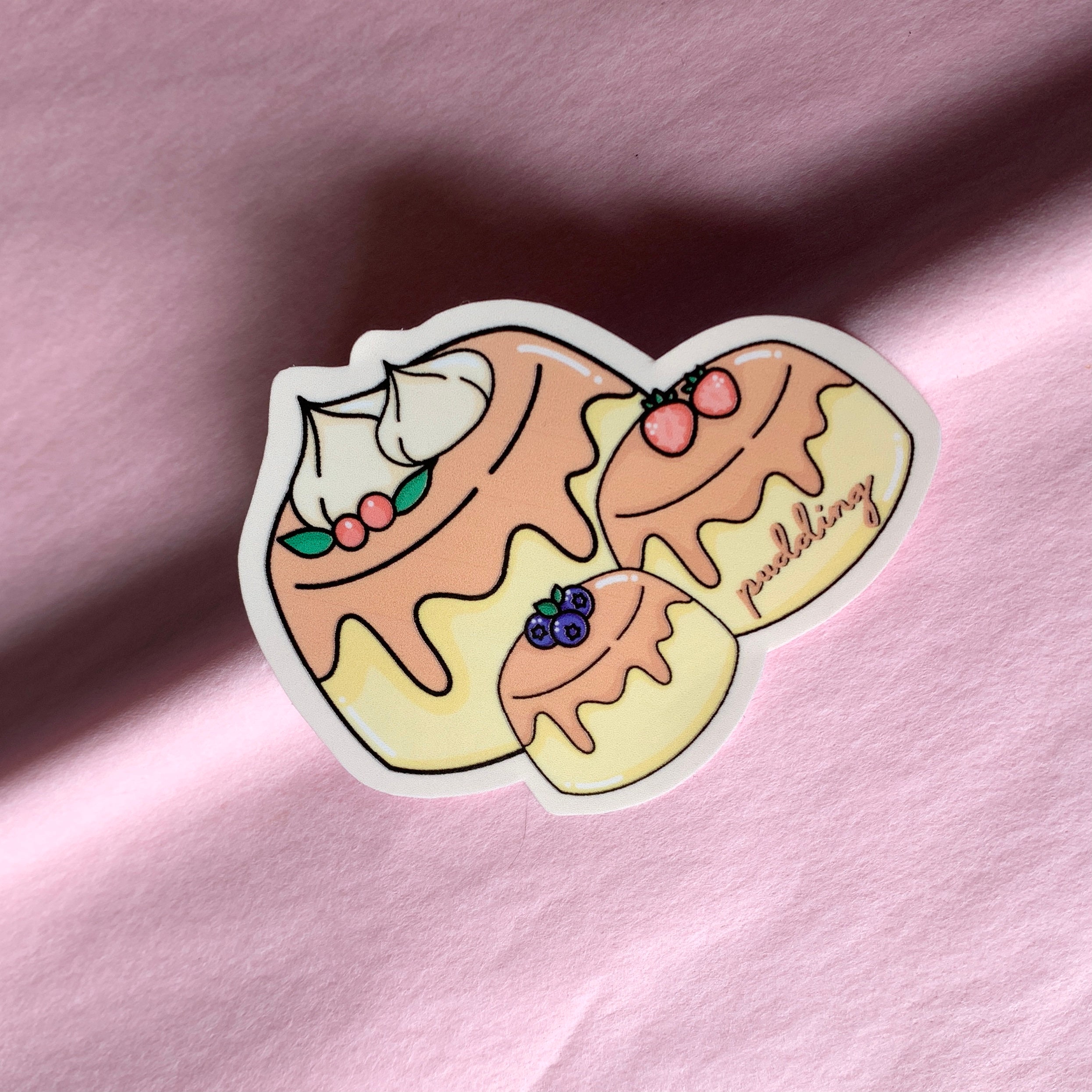 Waterproof Pudding Sticker Food Sticker Cute Sticker Etsy