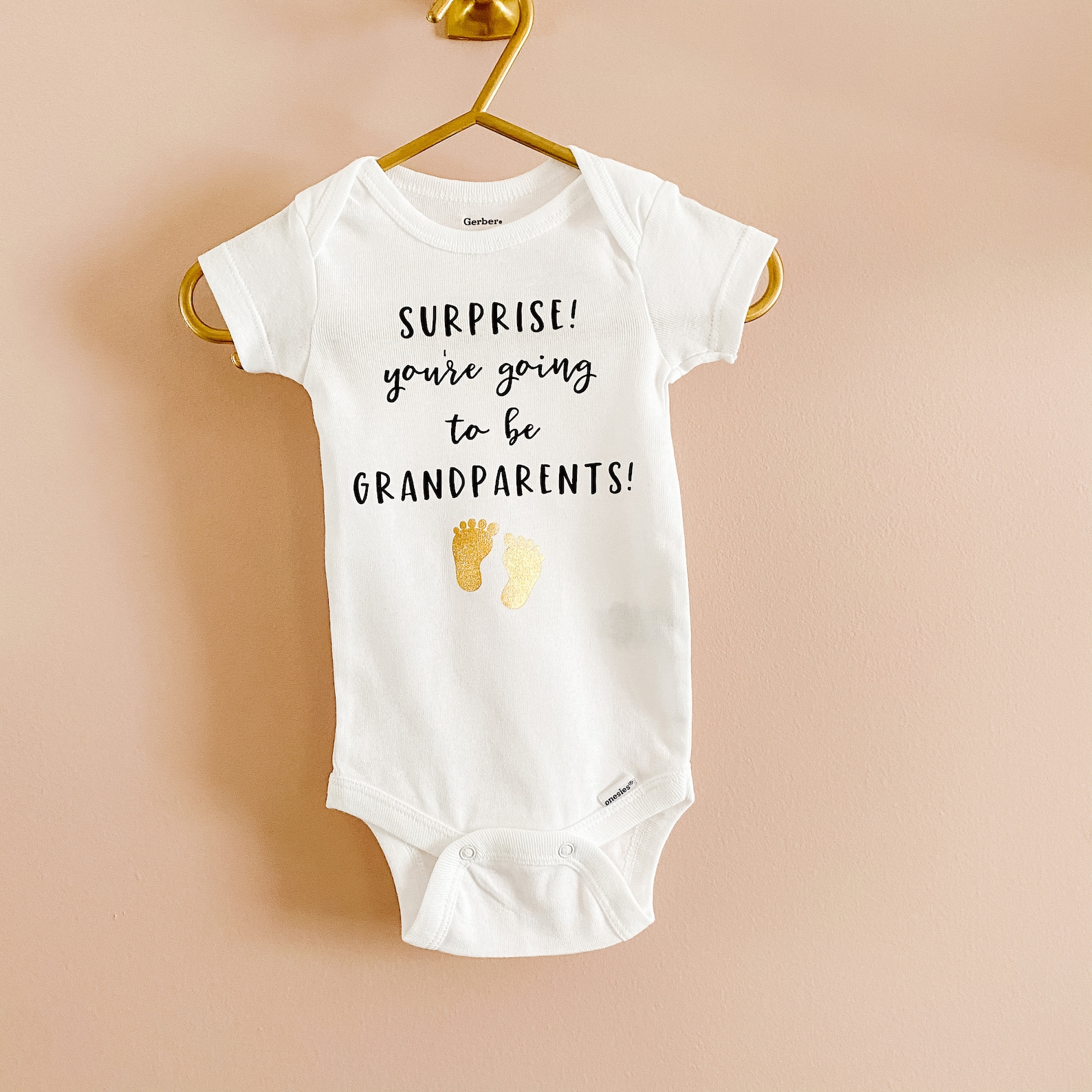 Grandparents Pregnancy Announcement Custom Baby Onesie Baby Etsy