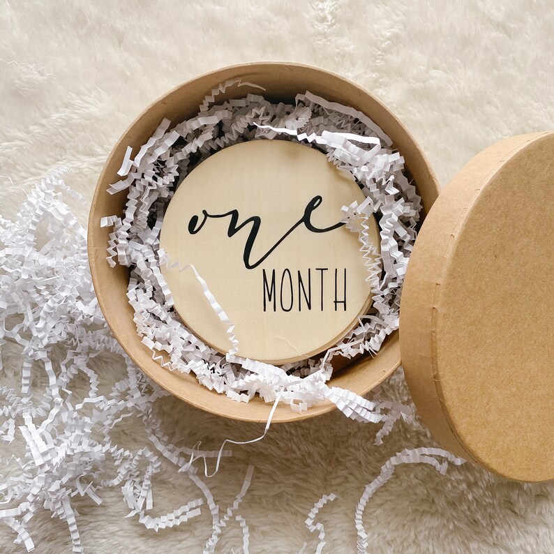 Baby Shower Gift Baby Announcement Monthly Milestone Cards Wood Baby Milestone Discs Newborn Photography Prop New Mom