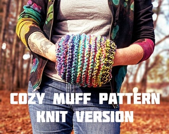 Cozy Hand Muff Knitting Pattern