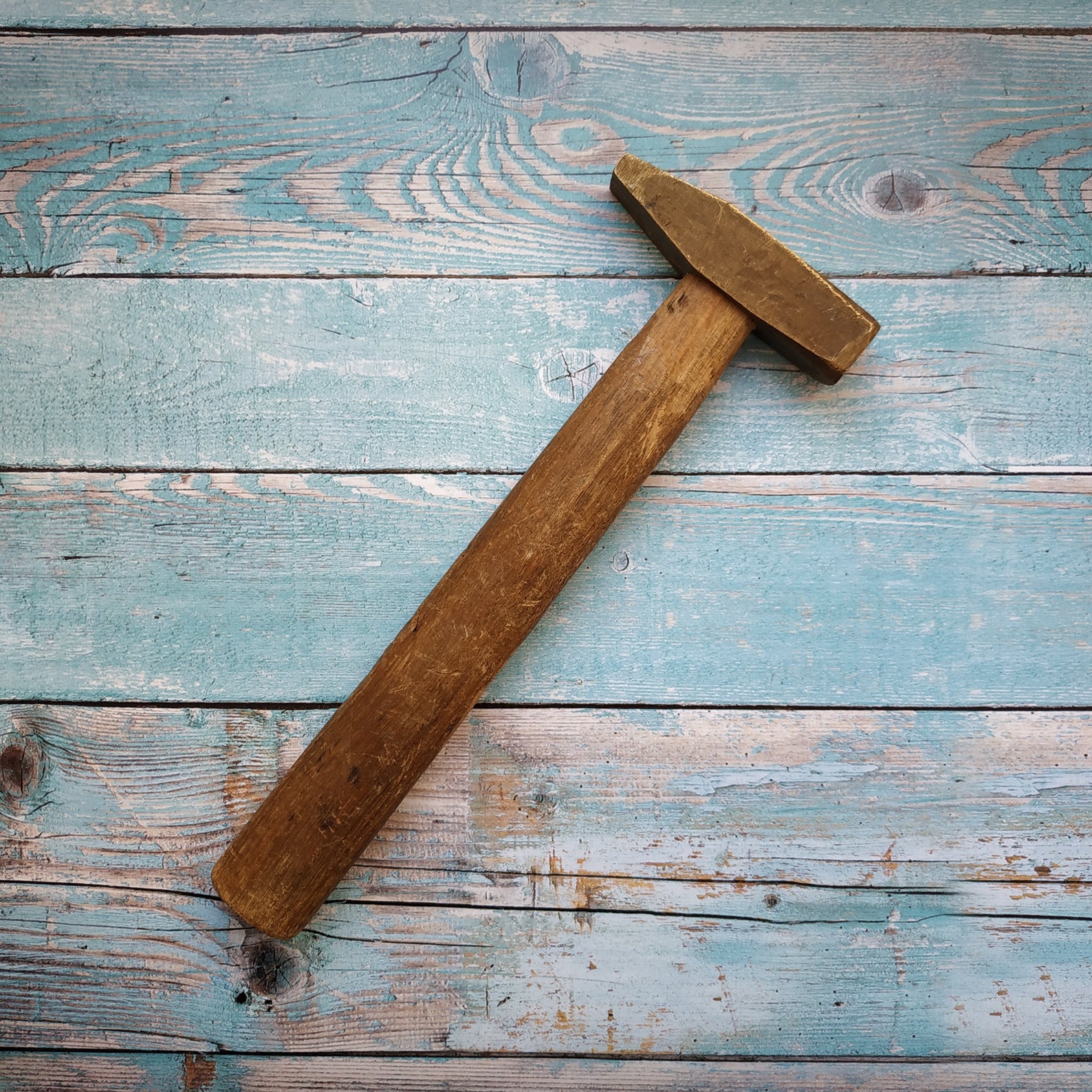 Vintage Brass Hammer Old Soviet Gold Tone Hammer Etsy