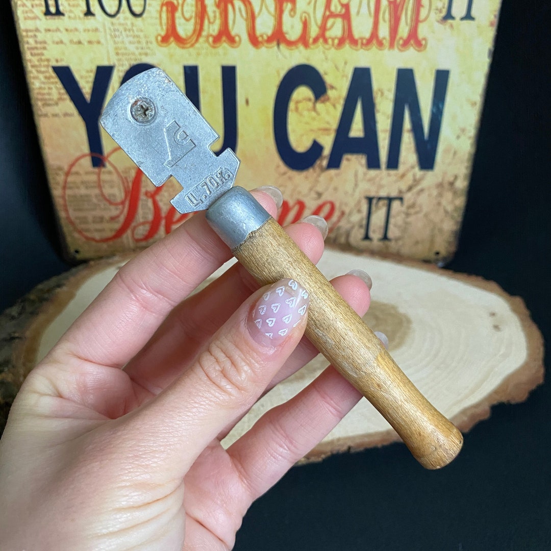 Vintage Glass Cutter Soviet Cutting Tool Roller Type Knife Etsy