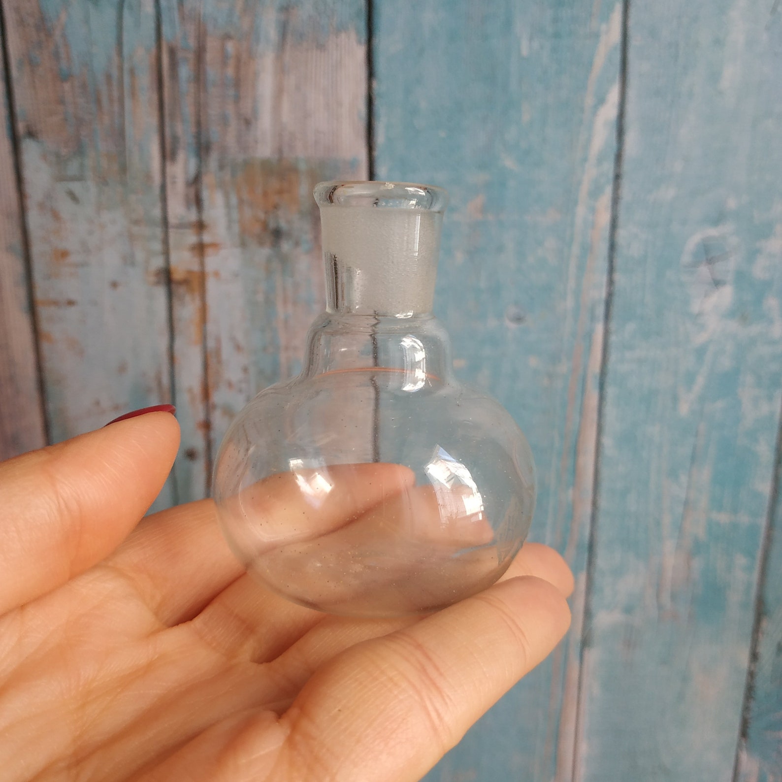 Vintage Glass Bulb Laboratory Flask Small Bud Vase Chemical Etsy