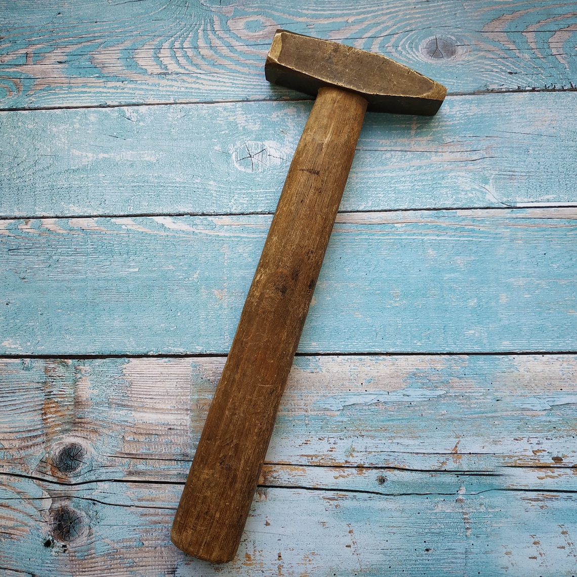 Vintage Brass Hammer Old Soviet Gold Tone Hammer Etsy