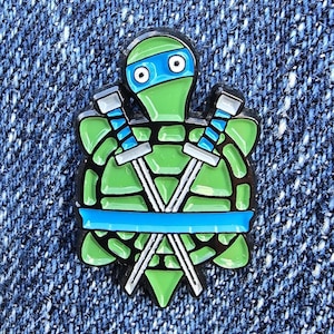 Sword Turtle Enamel Pin (surprise sticker included)