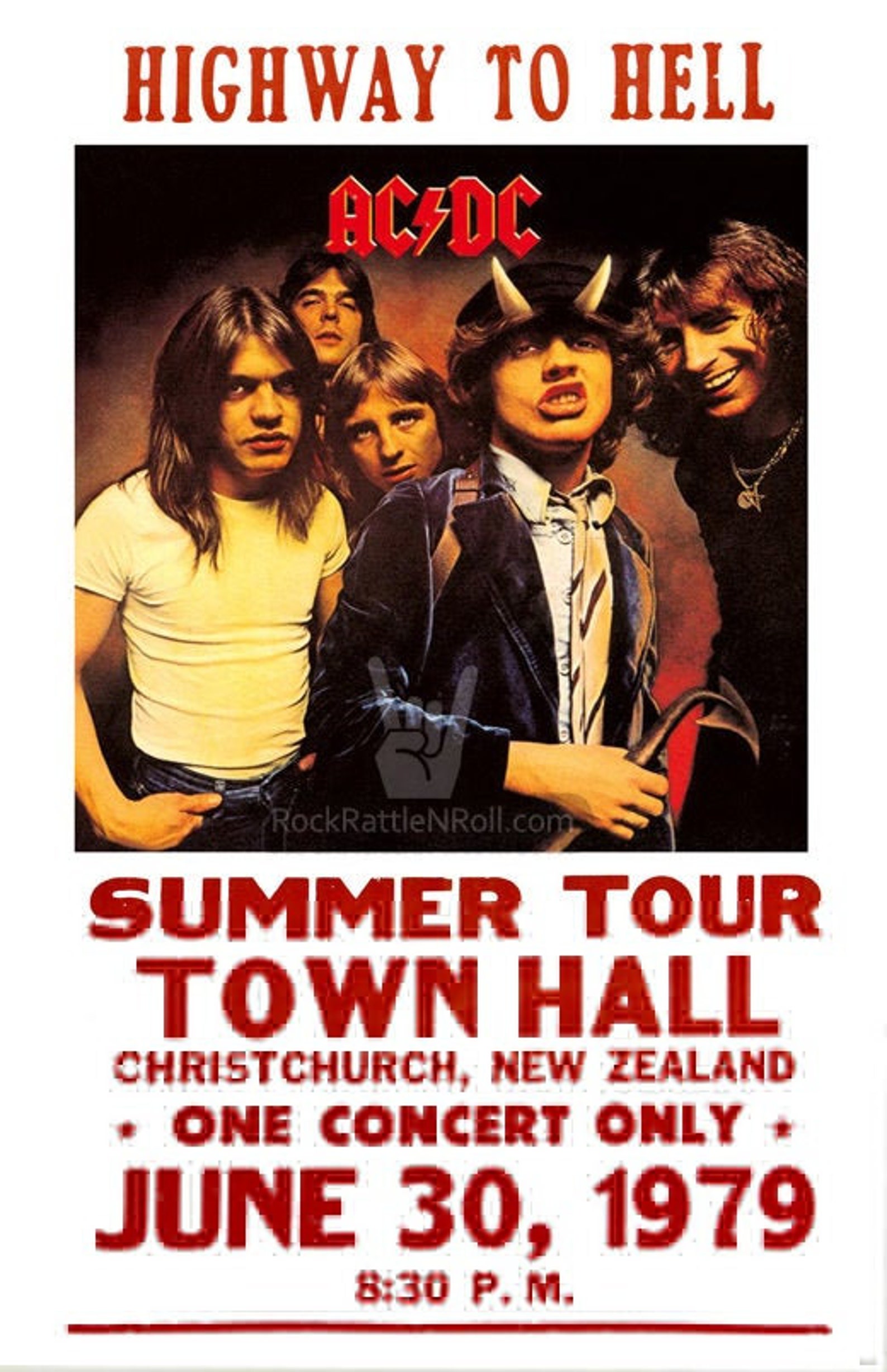ac dc 1979 tour poster