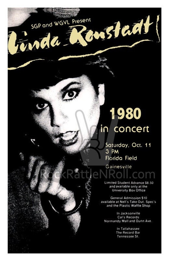 LINDA RONSTADT 1980 Concert Poster 11x17 Repro Classic Iconic Etsy.