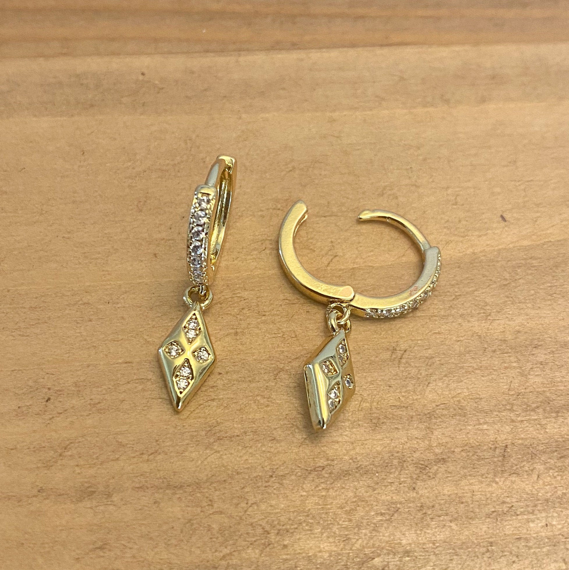 Dangle Earrings Minimalist Huggies Boho Huggies Modern Etsy UK