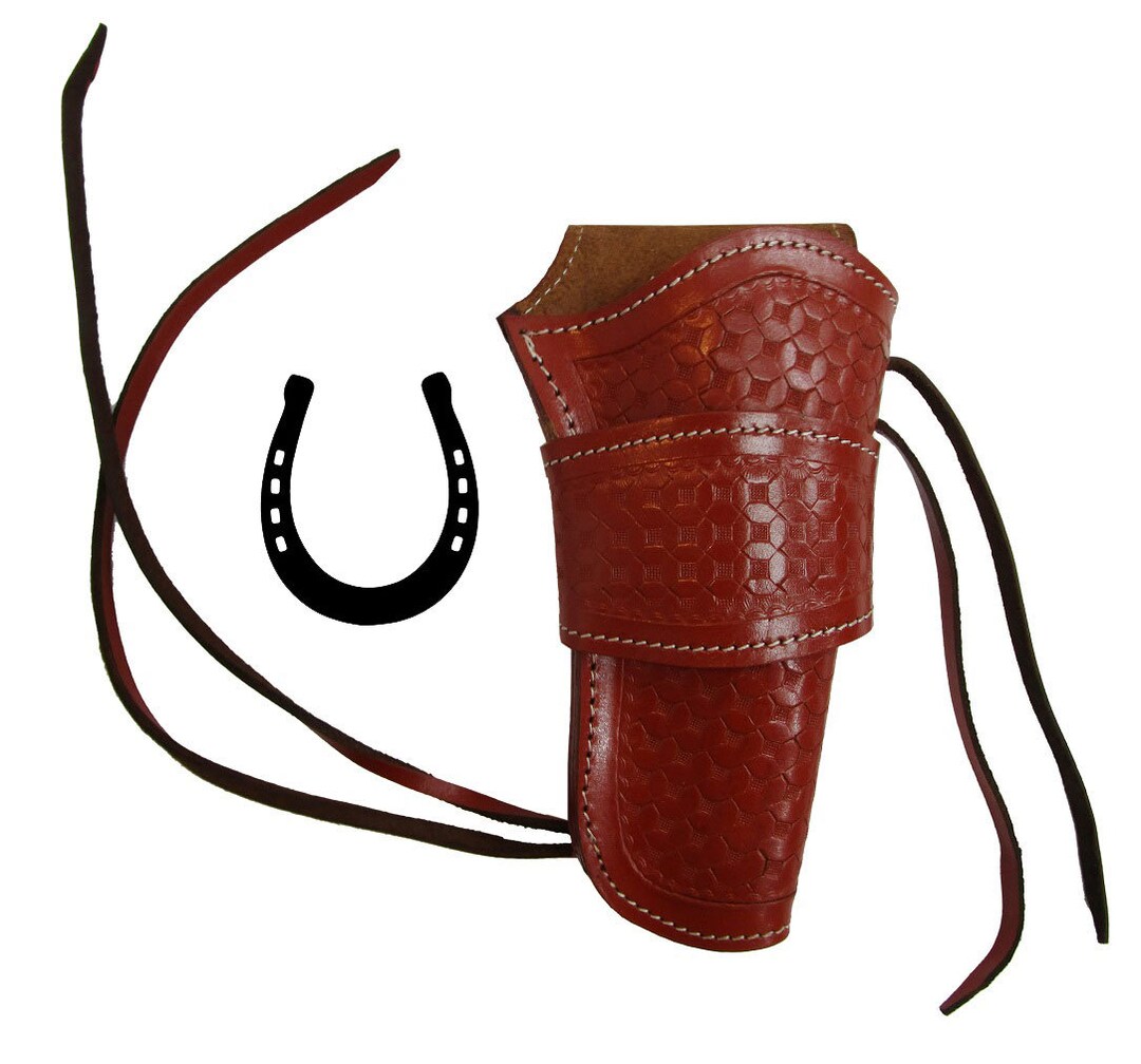 Western Gun Holster 22 .22LR .45 .45 ACP Colt .44 Cal. Waffle Tooled