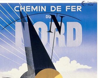 Affiche Papier décorative Chemin de Fer du Nord by AM.CASSANDRE