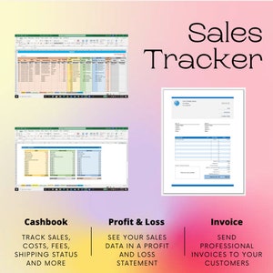 Sales Tracker – Excel-Tabelle/Template – Google Sheets - Instant Download