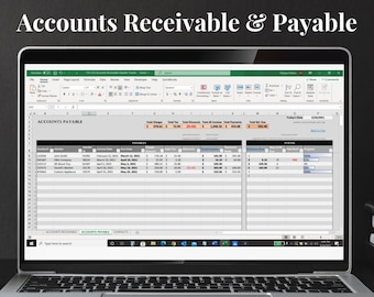 Accounts Receivable & Accounts Payable Tracker - Excel Template - Google Sheets - Instant Download