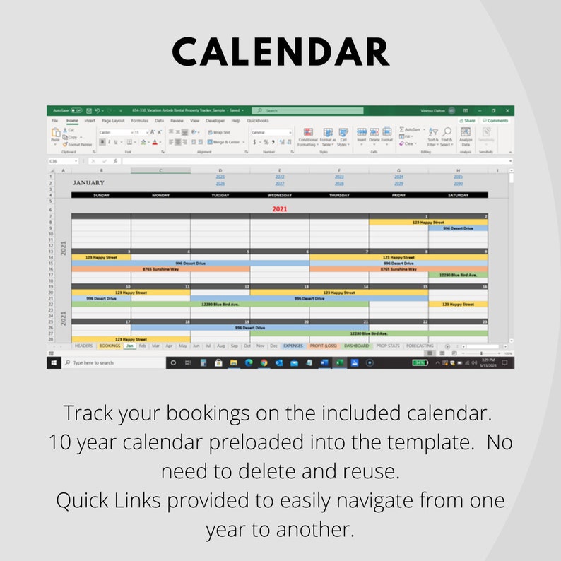 Vacation Airbnb Rental Property Tracker Excel Template Google Sheets Vacation Airbnb Rental Property Tracker Excel Template Google Sheets