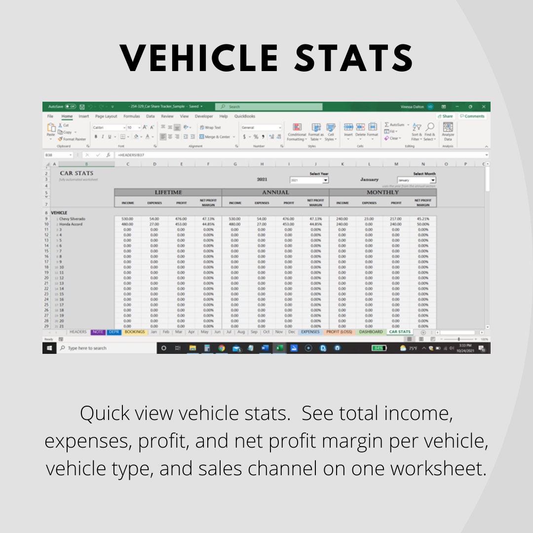 Carshare Tracker Excel Template Instant Download Zipcar Etsy