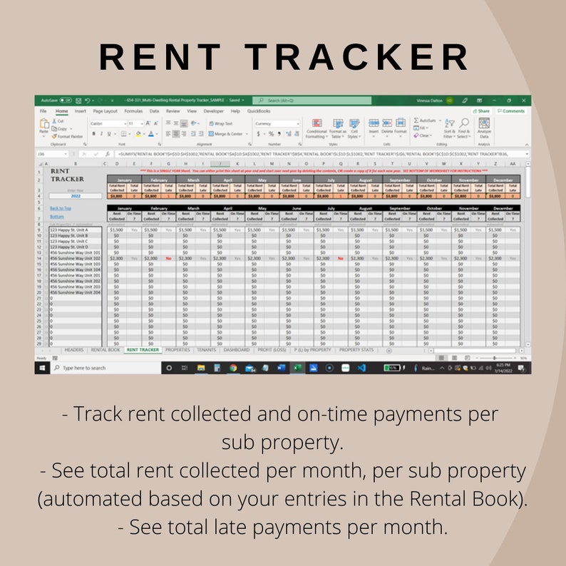 Multi-dwelling Rental Property Tracker - Complete Income & Expense ...