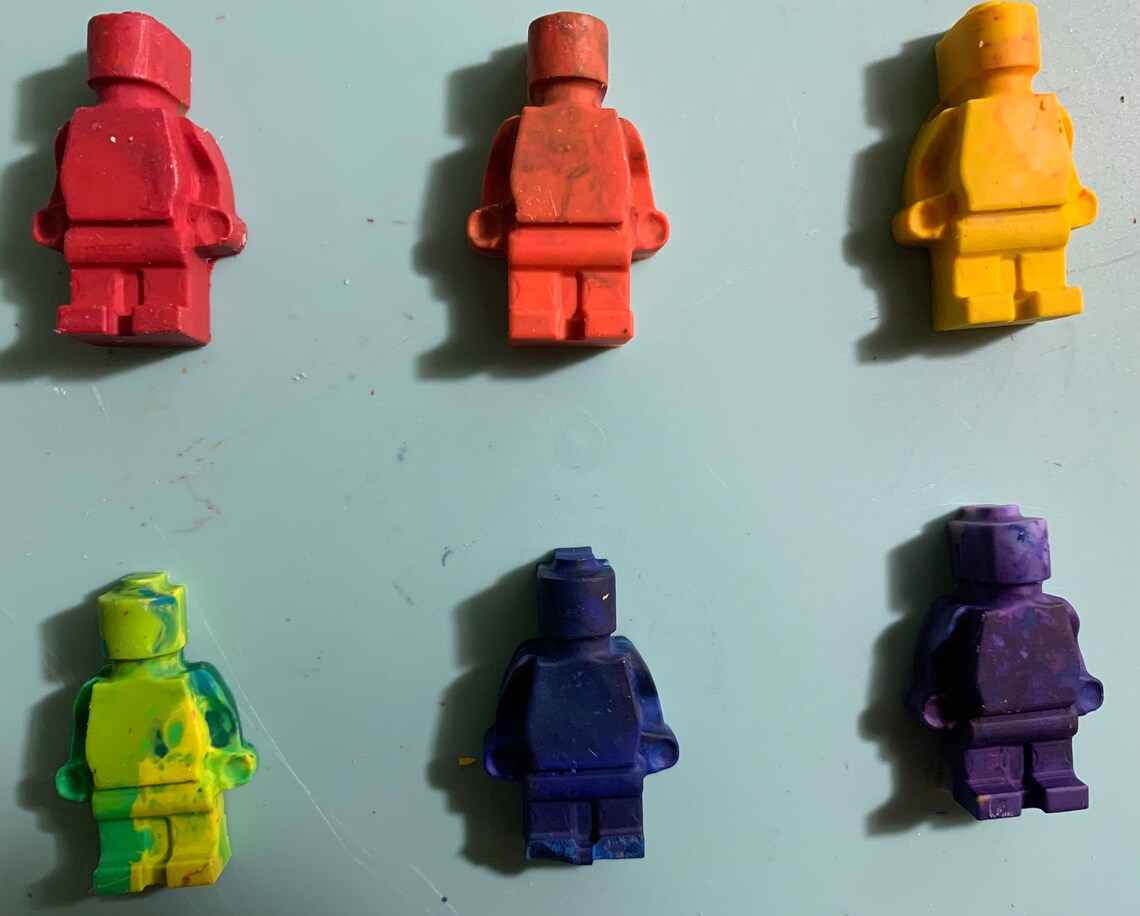 Multicolored pack of lego crayons Etsy