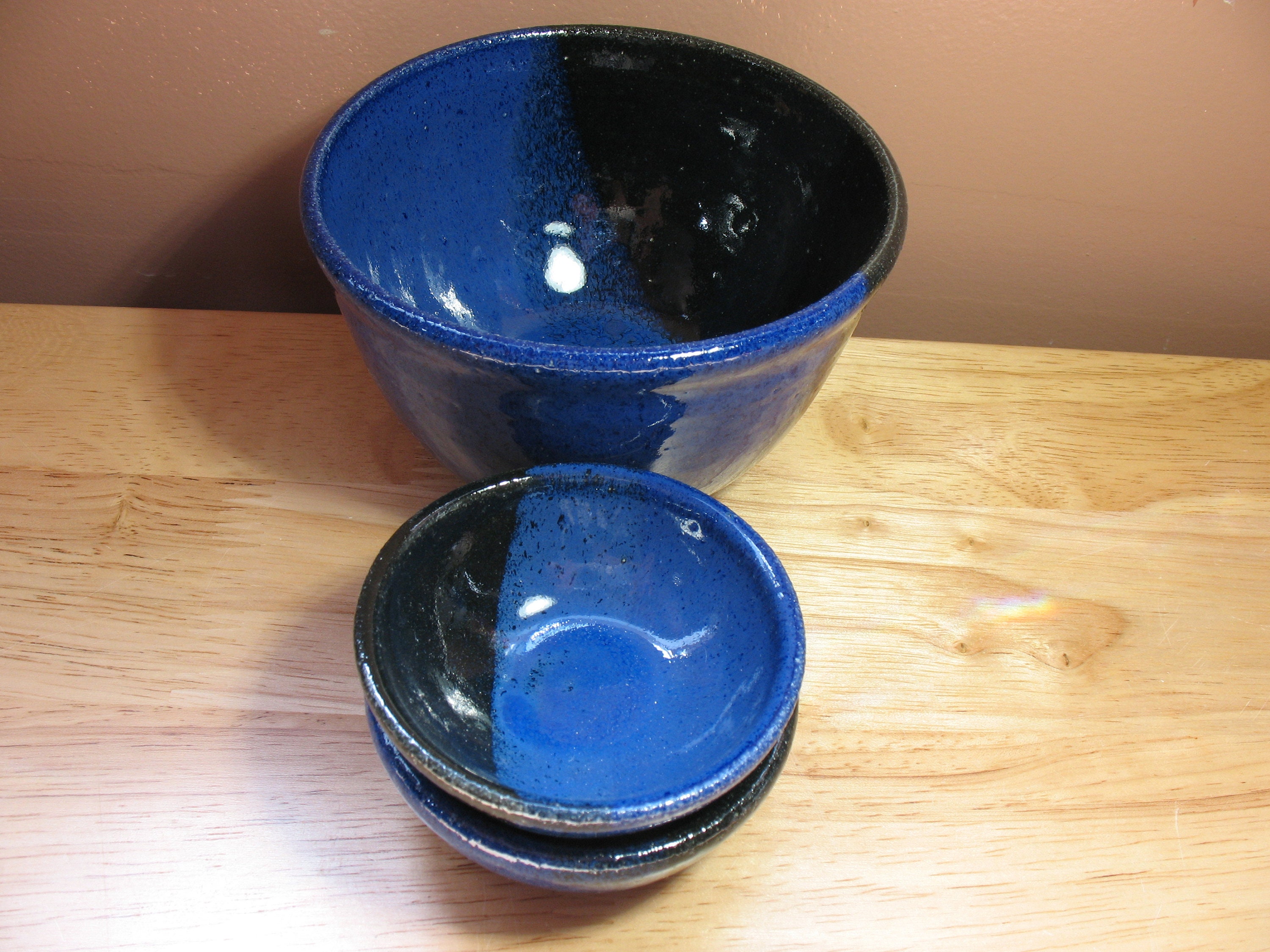 Handmade Ceramic Bowls, set of three