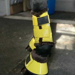 Sunflower yellow brushing boots