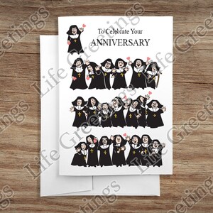 Carte de voeux - Collection anniversaire - « Pour célébrer votre anniversaire » - Collection de parodies nonnes - nonnes #10