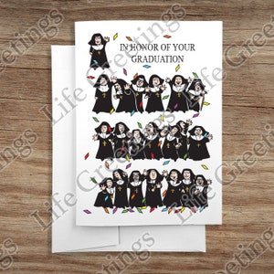 Grußkarte - Graduation Collection - "In Ehren deines Abschlusses" - Nuns Parody Collection - Nuns #9
